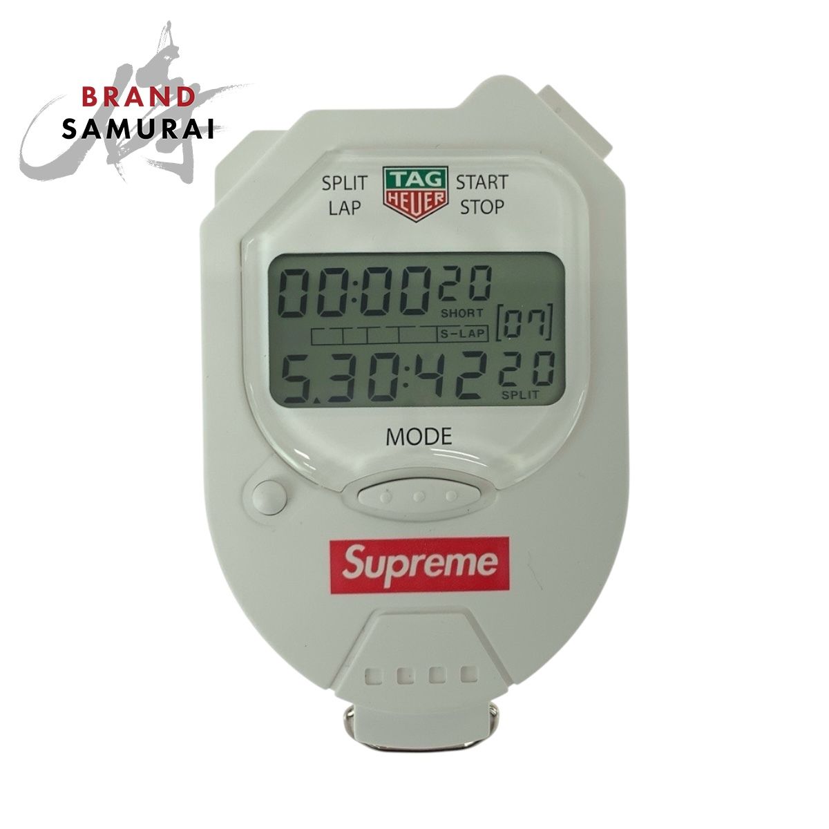 ♥ Supreme シュプリーム 18AW Tag Heuer Pocket Pro Stopwatch ホワイト レッド プラスチック ストップウォッチ 505567