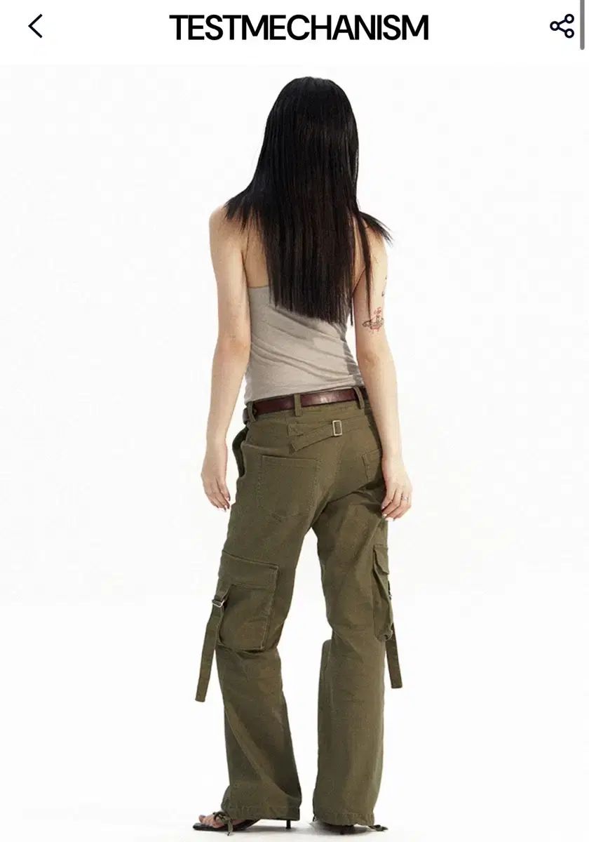 テストメカニズム TESTMECHANISM カーゴ ブーツカット ポケット パンツ