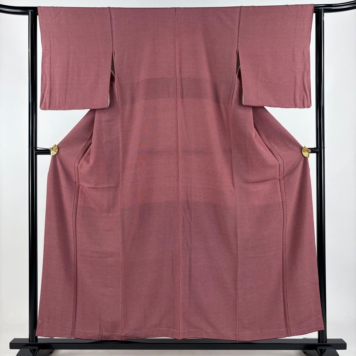 江戸小紋 身丈155cm 裄丈61.5cm S 袷 砂川建一 落款 角通し えんじ色 正絹 秀品