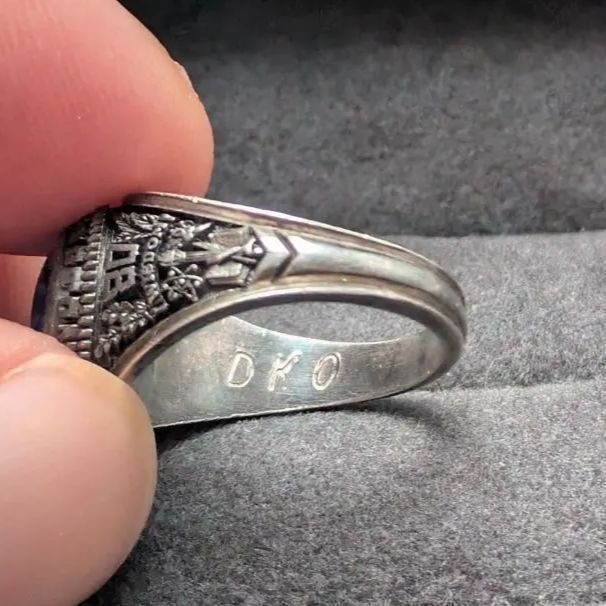  ハーフジョーンズ カレッジリング スターリングシルバー925 1980年 11号 リング 指輪 アクセサリー