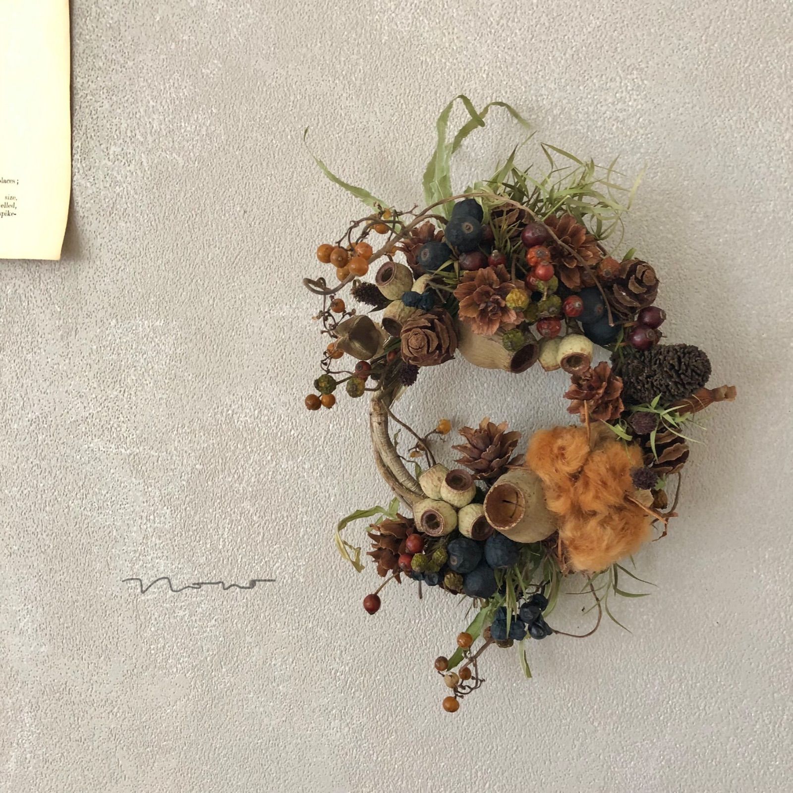 autumn harvest 森が賑わう実りの秋の小さなリース 13〜22cm | autumn