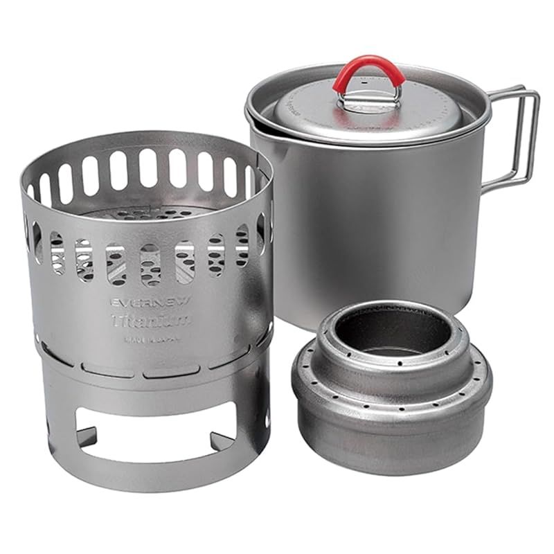 未使用】EVERNEW エバニュー Ti Mug pot500 Stove set ECA538 クッカー