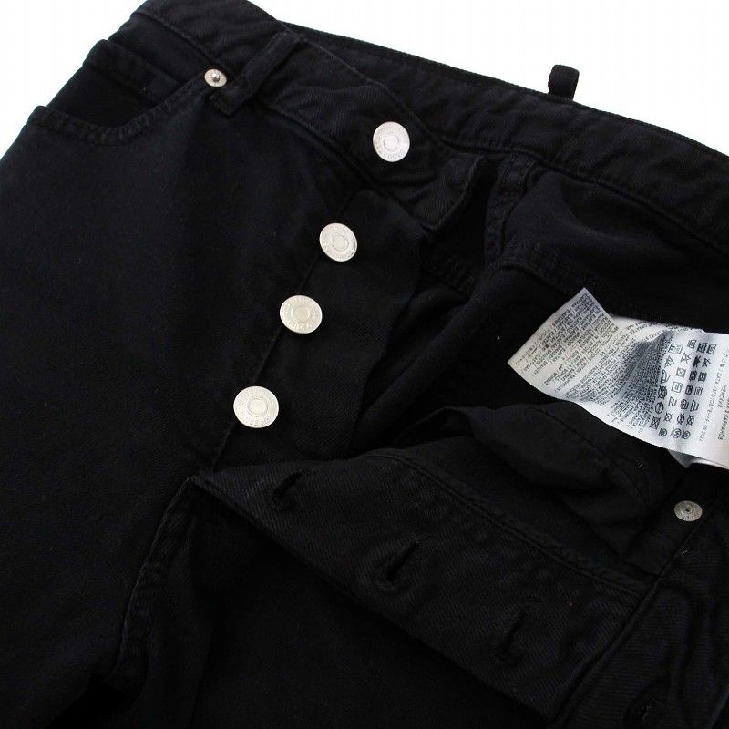 ディースクエアード DSQUARED2 23AW ICON BOSTON JEAN BLACK BULL WASH デニムパンツ ジーンズ テーパード  ボタンフライ 38 M 黒 ブラック /KH - メルカリ