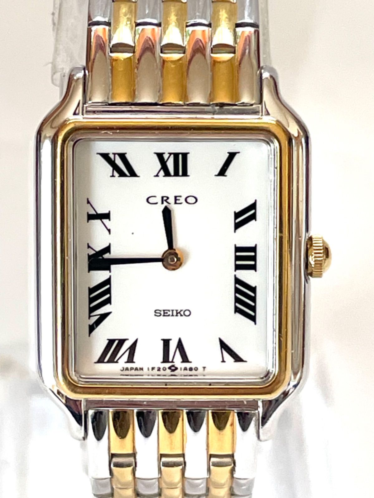 美品 SEIKO 1F20-5F20 腕時計セイコー CREO 白文字盤 クオーツ レディース 腕時計 現状品