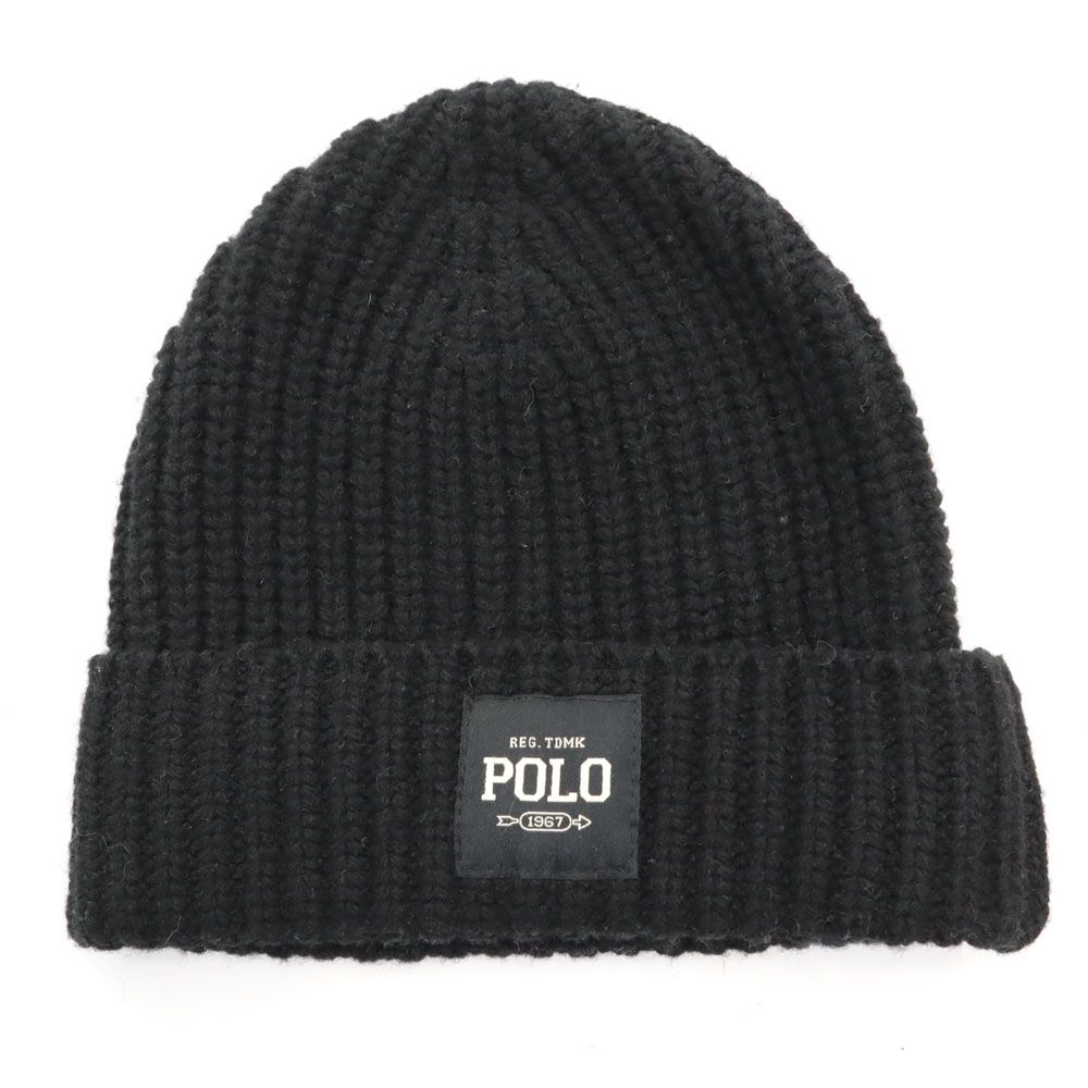ポロラルフローレン ウールブレンド ニットキャップ F ブラック POLO RALPH LAUREN ワッチ メンズ