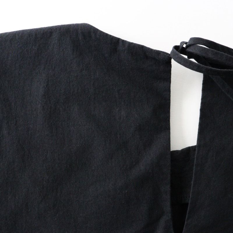  トワヴァーズ コットン フラワーモチーフ ワイドシルエット ロングワンピース ブラック 黒 その他 その他