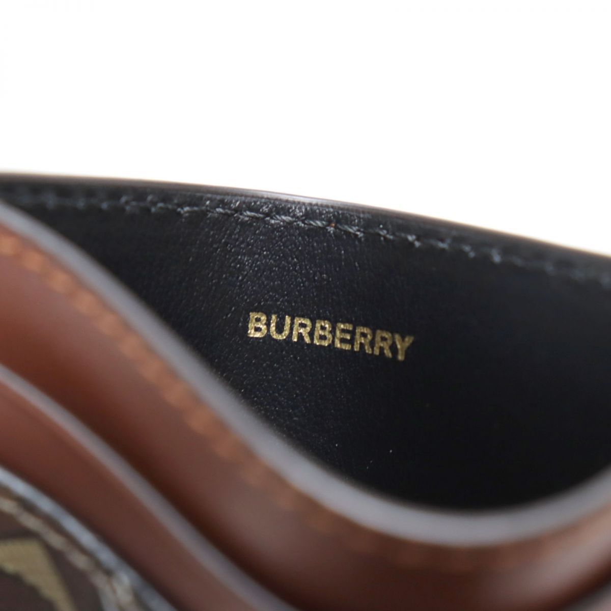 極美品◇BURBERRY バーバリー 8020401 TBモノグラム レザーカード