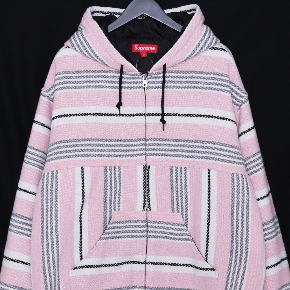 Supreme Woven Stripe Hooded Jacket ビンク Supreme Woven Stripe Hooded Jacket (SS25) - $298