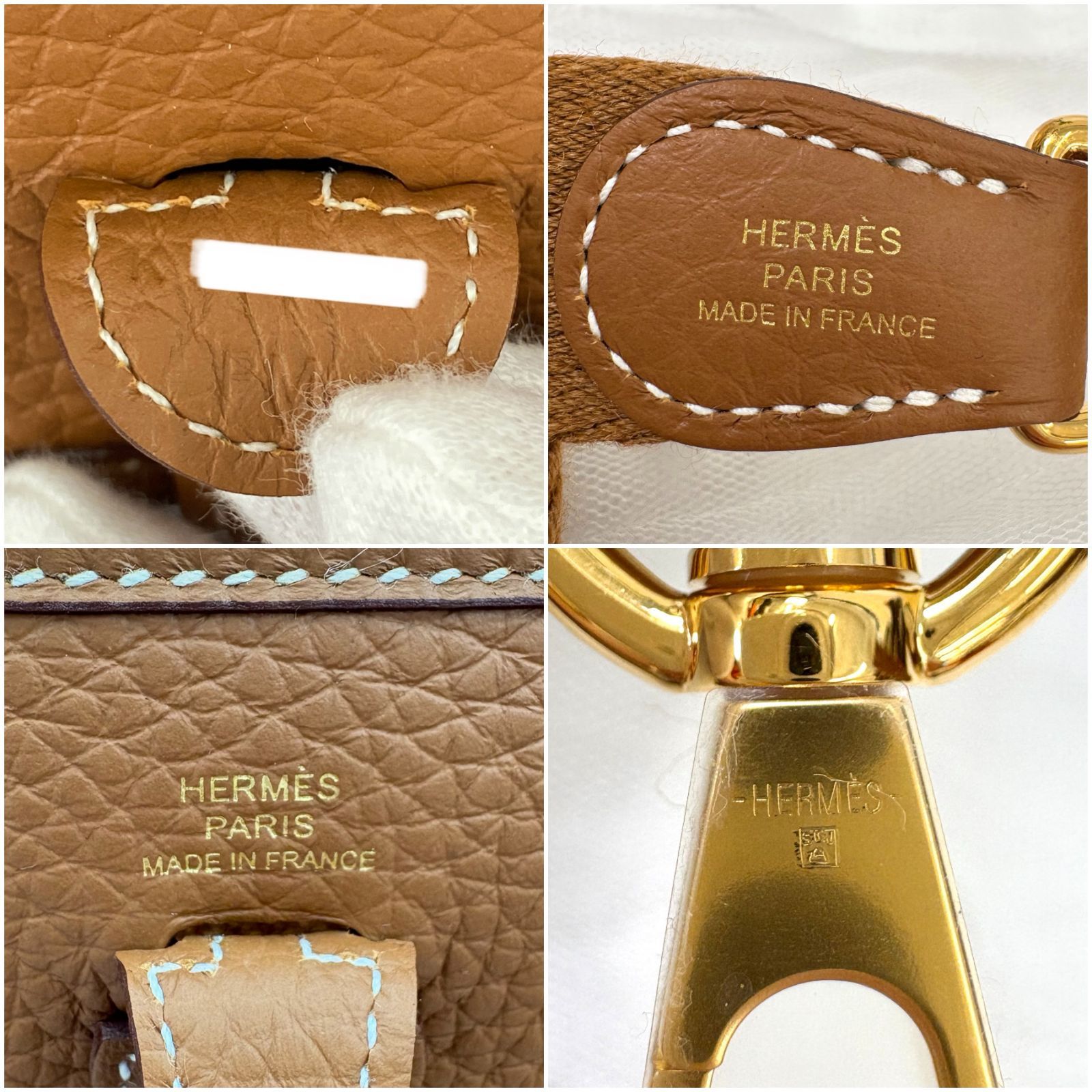 【新品未使用】 エルメス ミニエブリンTPMトリヨンクレマンス ゴールド K刻印 エルメス ミニエヴリン TPM ゴールド トリヨンクレマンス ゴールド金具