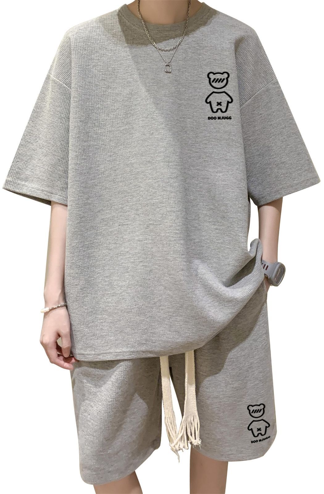 【新着商品】[ANONIE] ジャージ メンズ 上下セット 大きいサイズ 夏服 セットアップ tシャツ メンズ 半袖 上下 セット ハーフパンツ 無地 カジュアル おしゃれ 部屋着 スポーツウェア