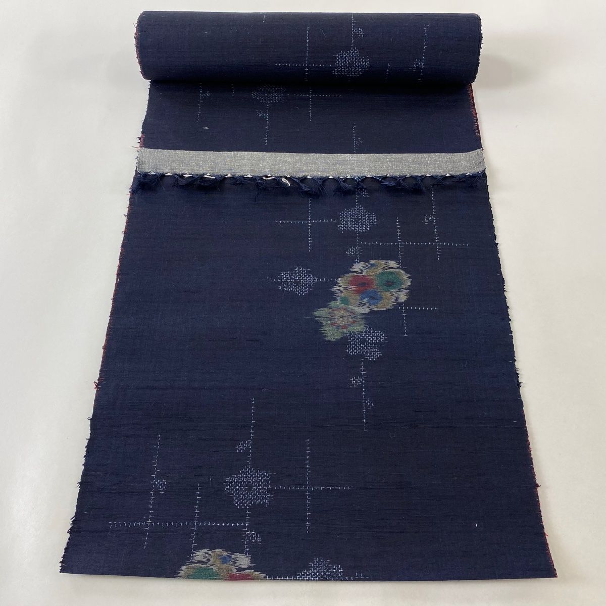 反物 秀品 紬 花 濃紺 正絹 【中古】 - メルカリ