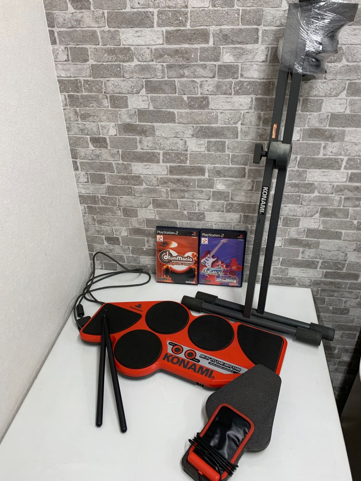 KONAMI PS2 ドラムマニア 専用コントローラ ソフト2本付き