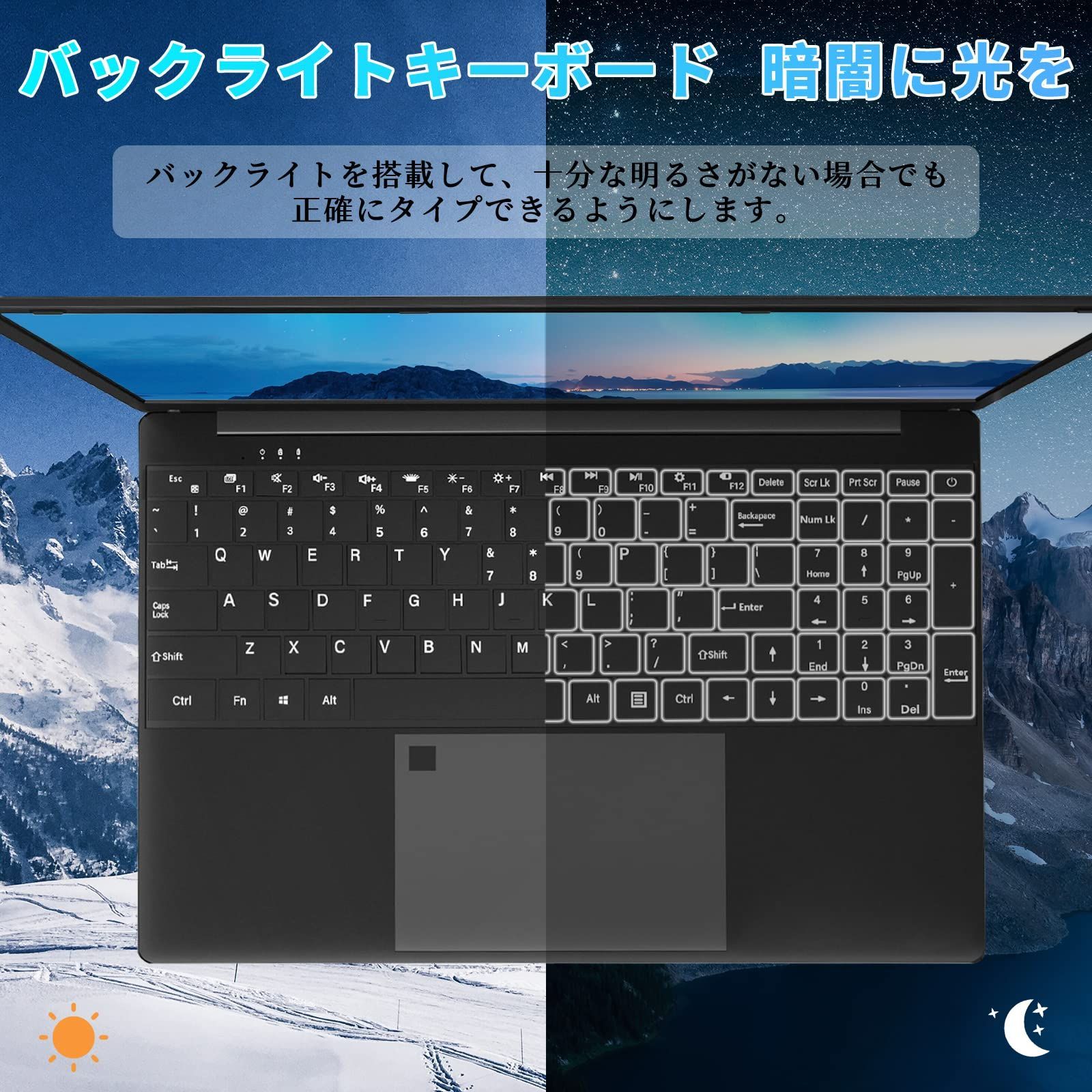 BINTECノートパソコン15.6型FHD薄型軽量ノートPC 本体1.5kg/ 16Gメモリ