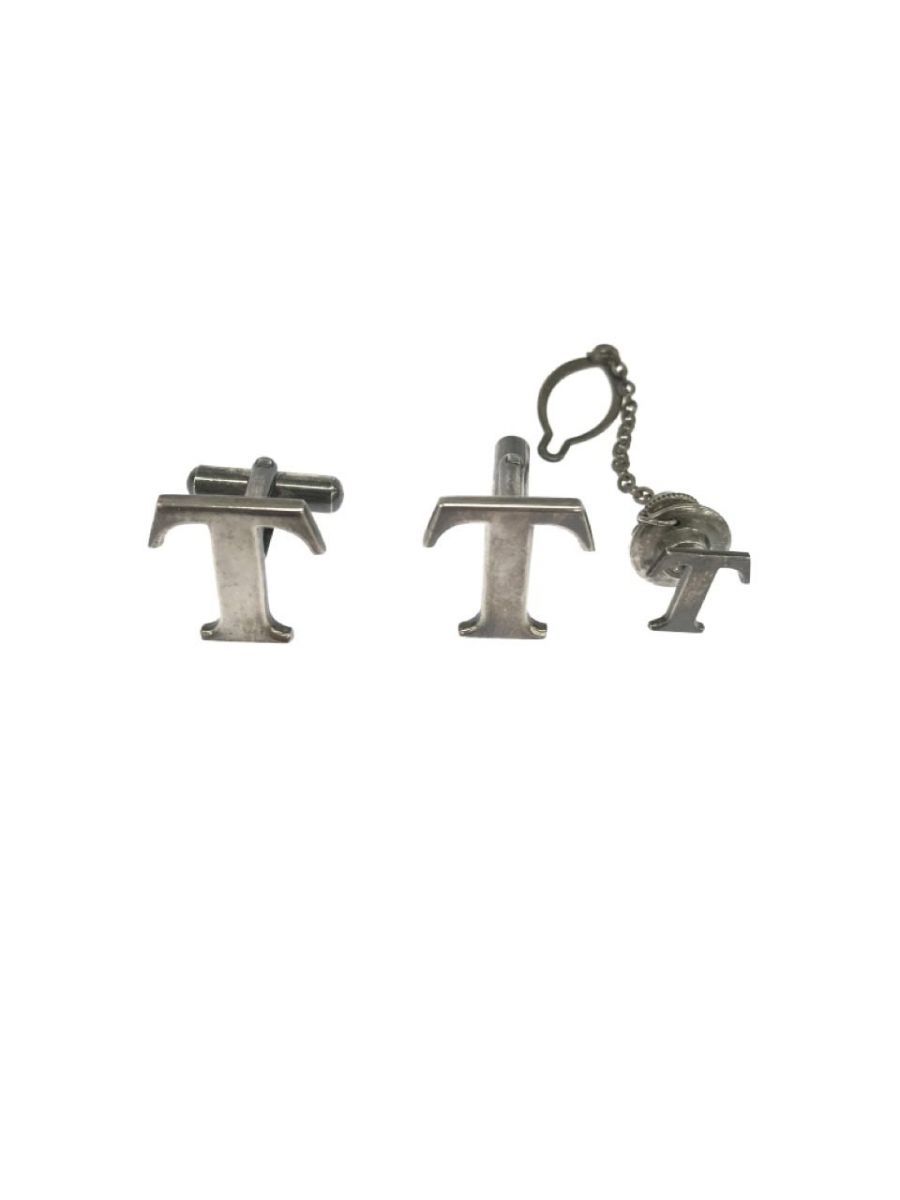 Tiffany＆Co. ティファニー Tモチーフ タイピン付き カフリンクス シルバー ■■ メンズ