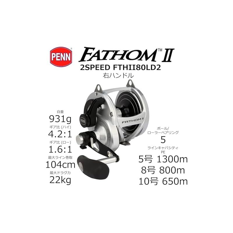 PENN ペン ファゾム2スピード レバードラグ PENN Fathom II 25NLD2 LH