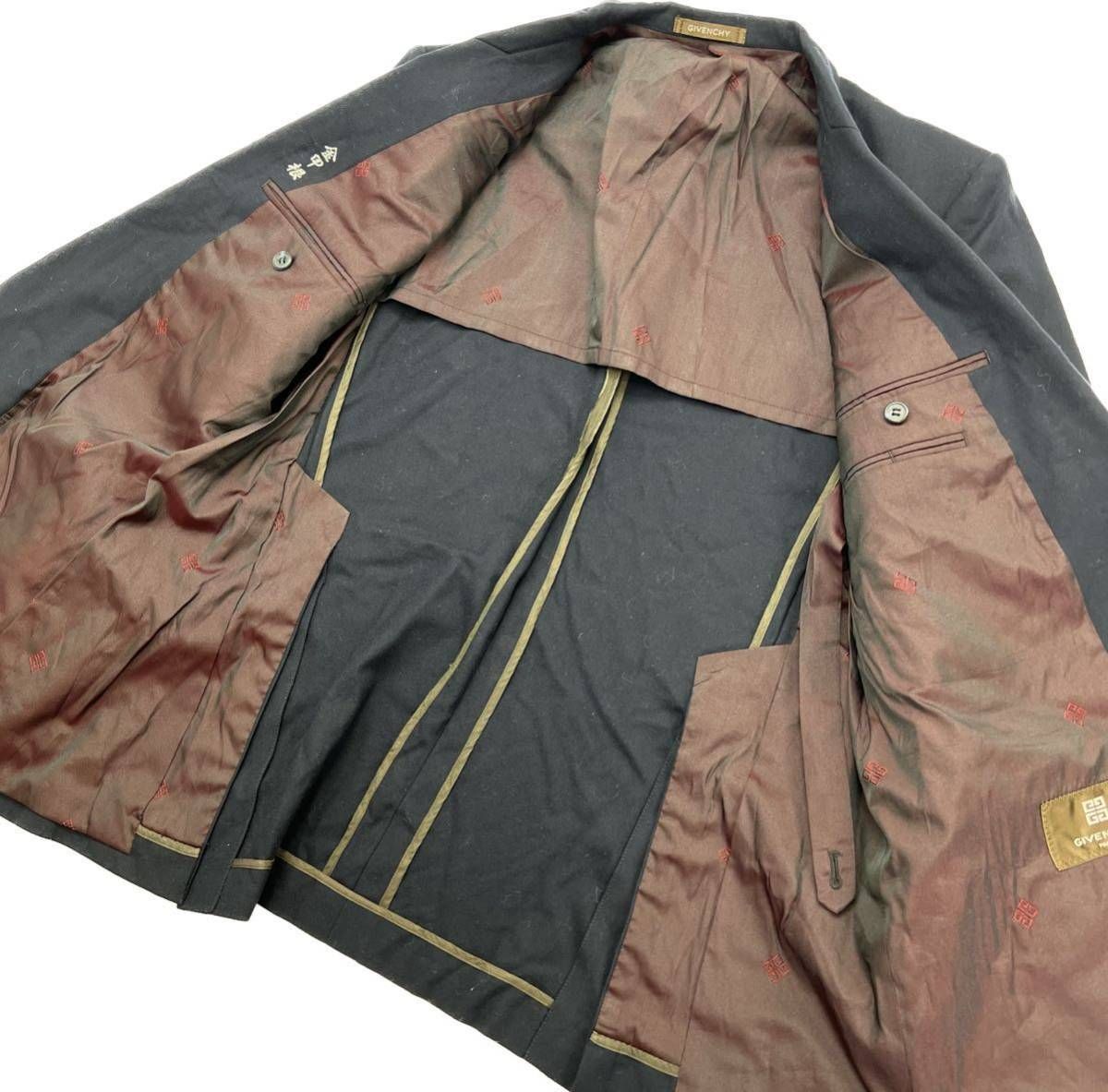 GIVENCHY ☆ ビンテージ ダブル テーラードジャケット 金ボタン 紺ブレ