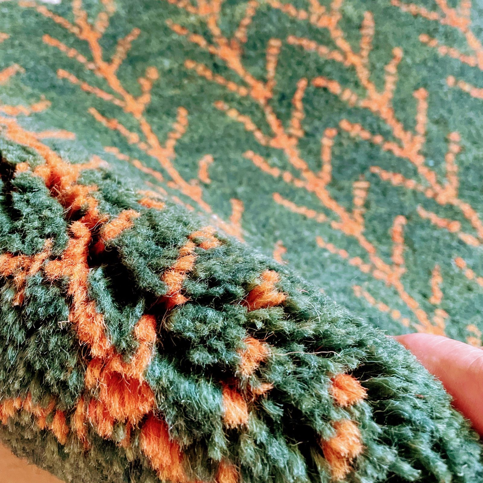 ギャッベ座布団 ペルシャ 本物 手織り ペルシャ絨毯 ギャベ 手織り絨毯