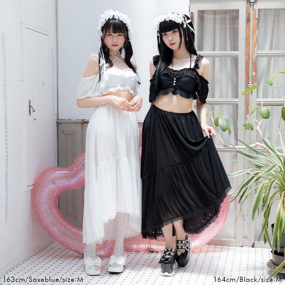 夢展望公式 [新品未使用] 6WAYフィッシュテール水着 [サックス