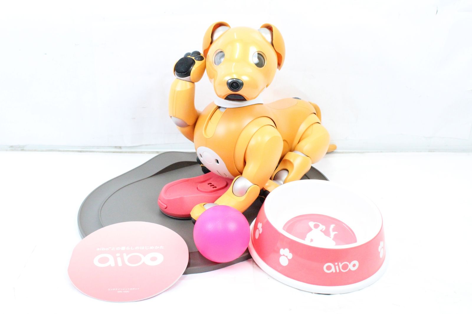 ソニー SONY アイボ ERS-1000 キャラメルエディション 限定モデル アイボーン ごはんボウル  AIBO 犬型 ロボット ペット ITC38RP1LQLW-J110-byebye ソニー SONY アイボ ERS-1000 キャラメルエディション 限定