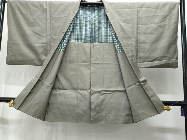 平和屋着物○男性 紬 アンサンブル 120亀甲 正絹 逸品 DAAY5447ud 平和