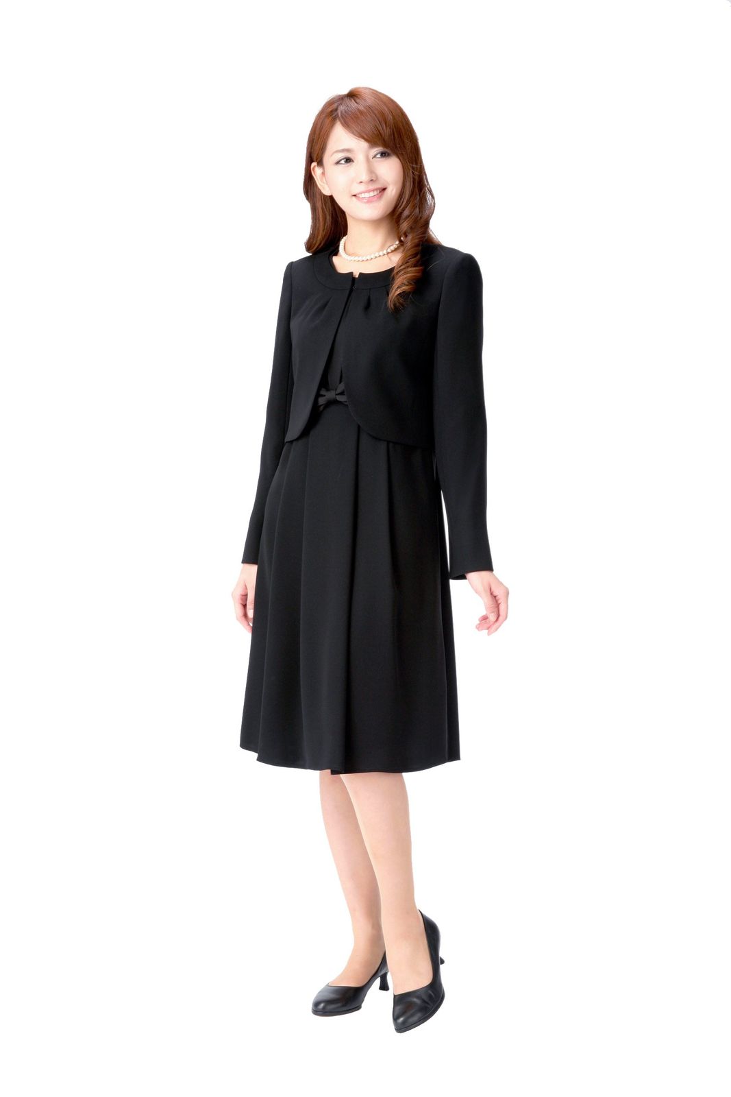 マーガレット m426 7点セット付き ブラックフォーマル レディース 喪服 アンサンブル ワンピース 礼服 洗える 冠婚葬祭