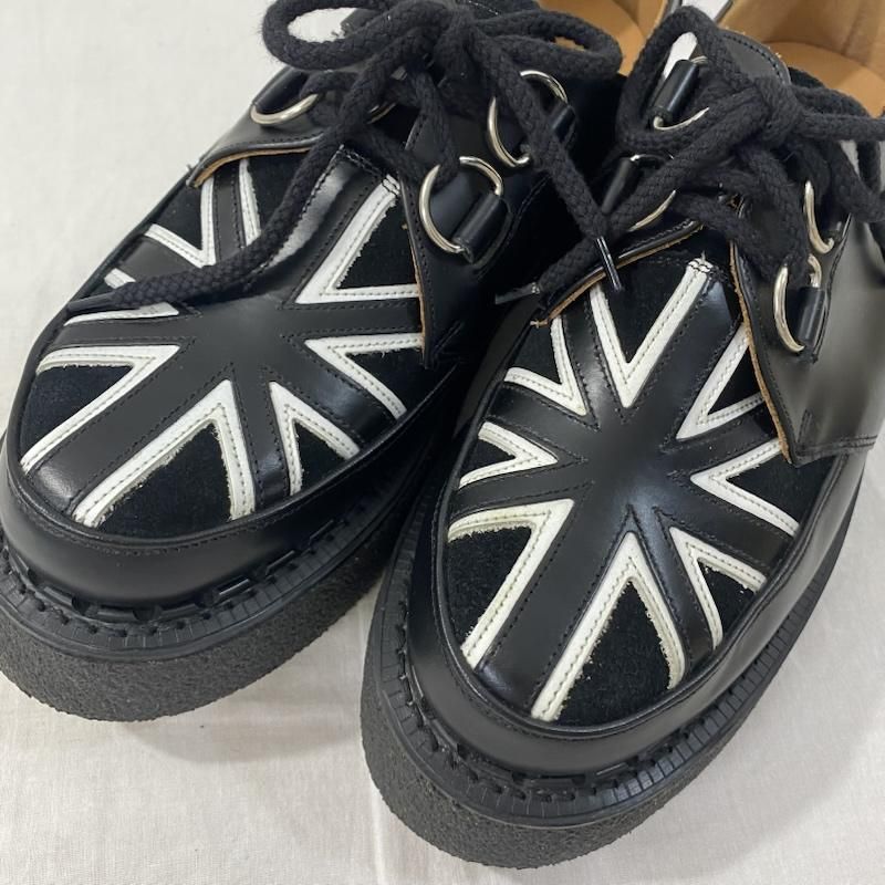 家庭的な GEORGE COX ジョージコックス 革靴 1447 BLACK LEATHER UNIONJACK ENGLAND製 UK 7|25.5cm～26cm