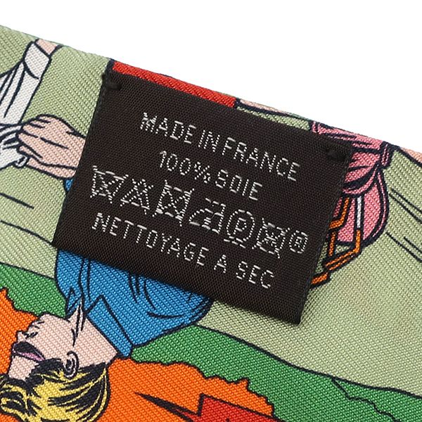 美品✨エルメス　ツイリー　シルクスカーフ　千と一のH オレンジ　ピンク エルメス HERMES ツイリー レッド×オレンジ シルク スカーフ