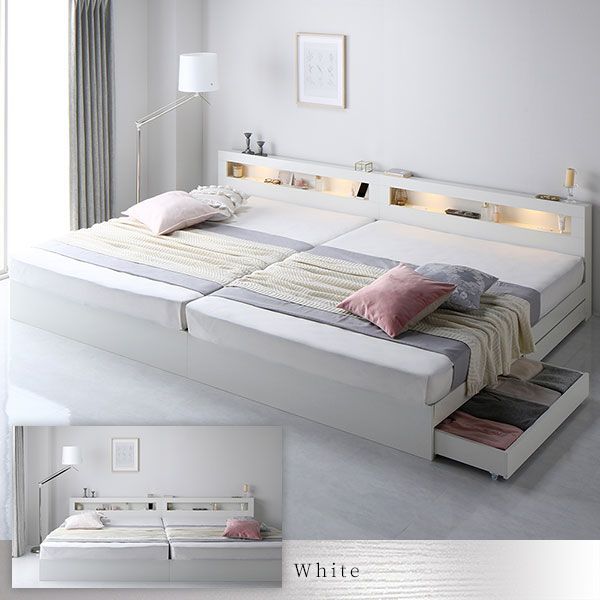 ベッド シングル ポケットコイルマットレス付き グレージュ 収納付き 引き出し付き 棚付き 宮付き コンセント付き ベッド シングル ポケットコイルマットレス付き グレージュ 低床 ロー