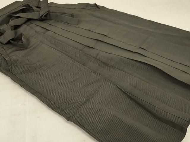 平和屋着物＊夏物 男性 行灯袴 縞 正絹 AABC3444jd