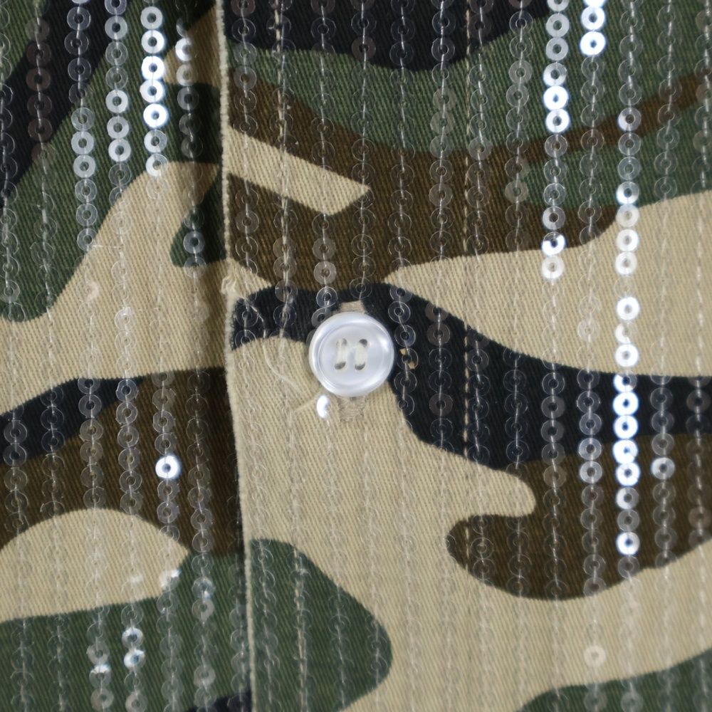 AFB シャツ　長袖　迷彩 AFB (エーエフビー) SPANGLE SHIRTS スパンコール 迷彩 長袖