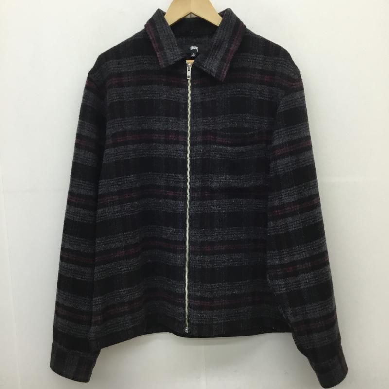 STUSSY ステューシー ジャケット、上着 ジャケット、ブレザー リード ウール プレイド ジップ シャツ Reed Wool Plaid Zip Shirt