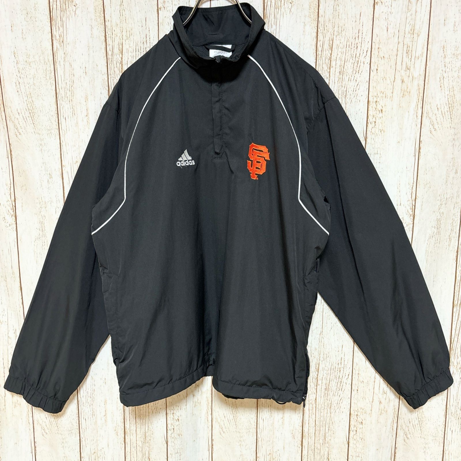 Majestic San Francisco GiantsナイロンジャケットXL Men's San Francisco Giants Majestic Black On-Field Therma