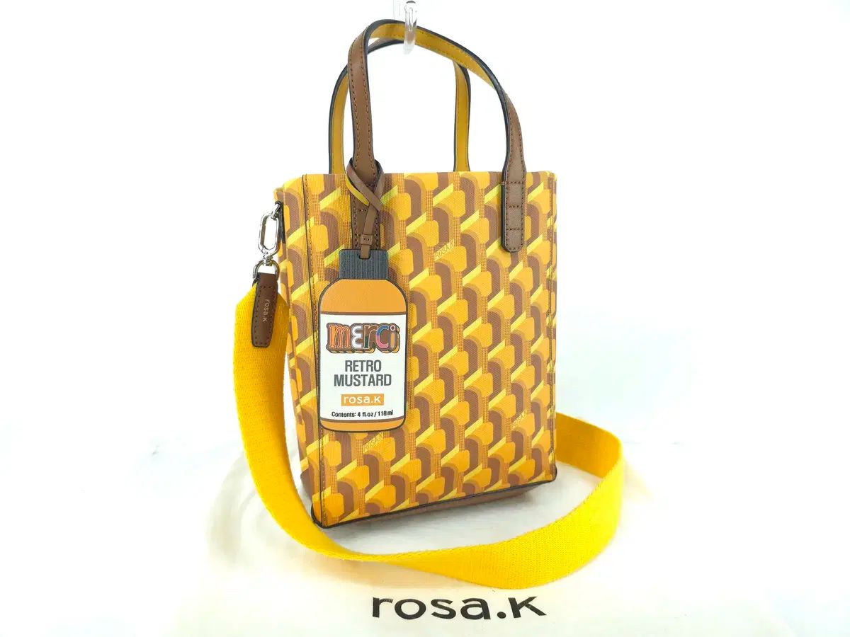 ROSA K ROSA.K ロサケイ 黄色 カバス モノートラム トートバッグ クロスバッグ