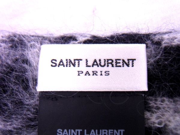 □新品同様□ SAINT LAURENT サンローラン モヘヤ×ナイロン×ウール