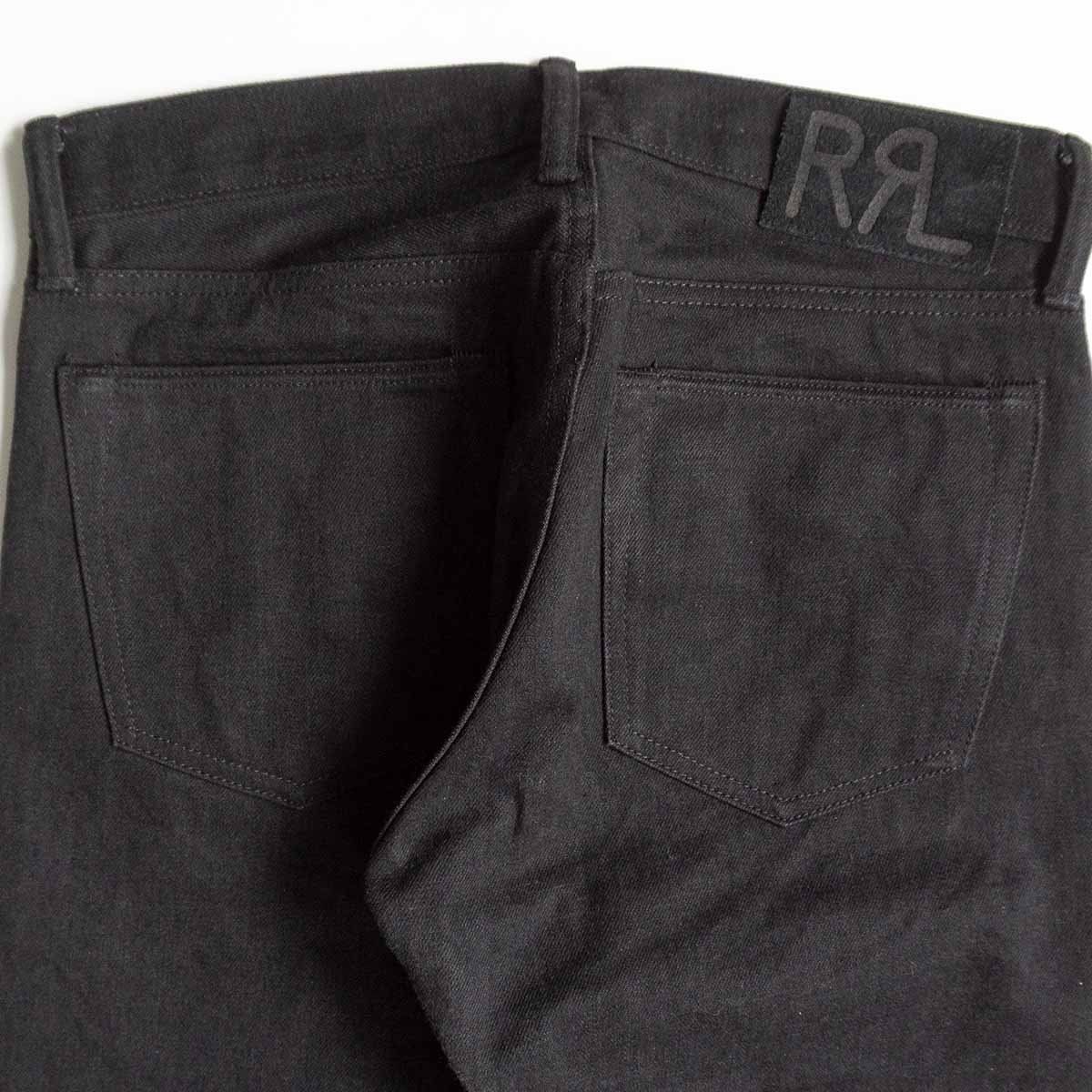 極美品】RRL 【NEW BLACK ON BLACK SLIM FIT BLACK DENIM PANTS 】30