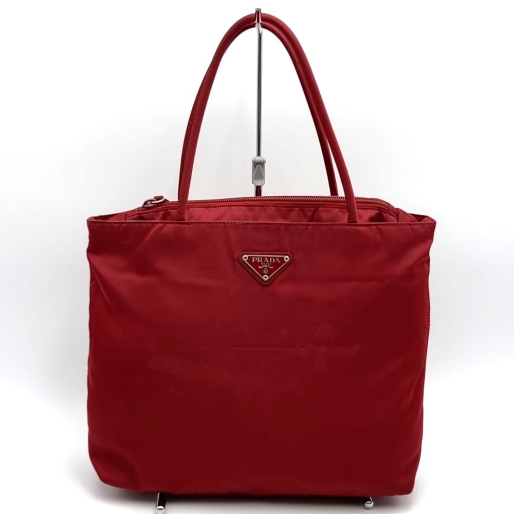PRADA レッドナイロン製 トートバッグ PRADA プラダ トートバッグ ハンドバッグ レッド ナイロン