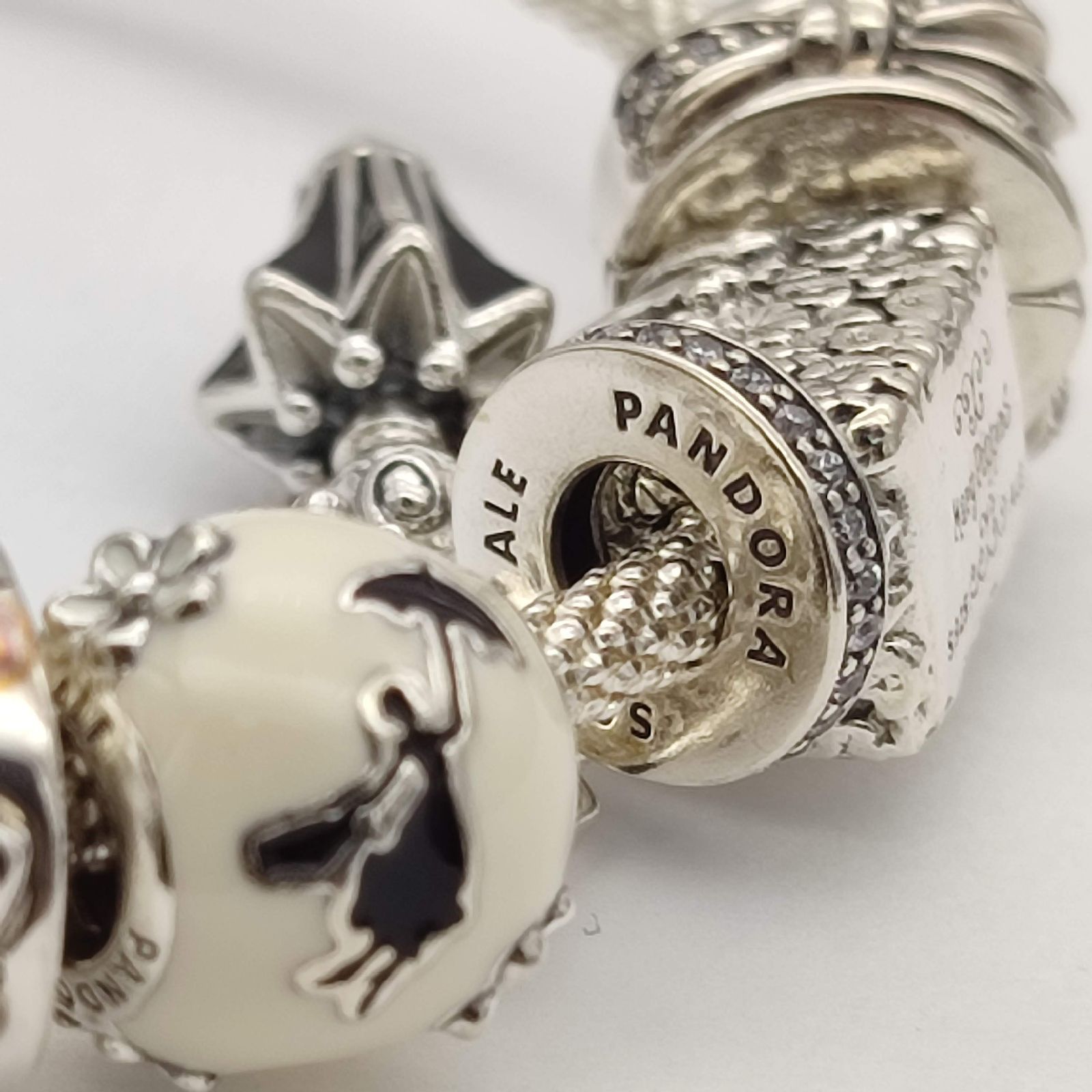 美品】PANDORA パンドラ チャームブレスレット シルバー925 メリー 