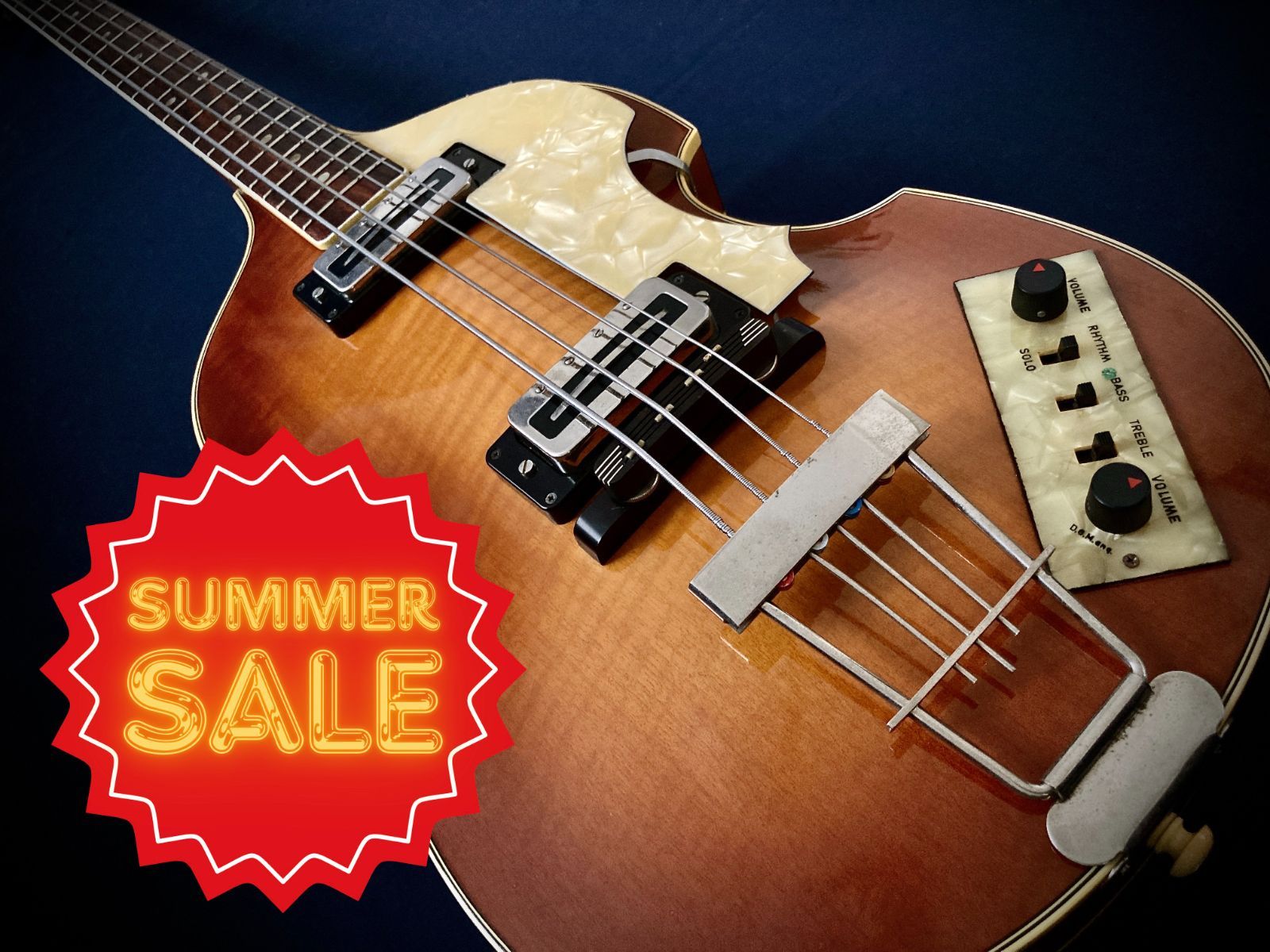 【9245】 greco VB90 日本製 ヴァイオリンベース サンバースト 9245 Greco Vb90 Made In Japan Violin Bass Sunburst Safe