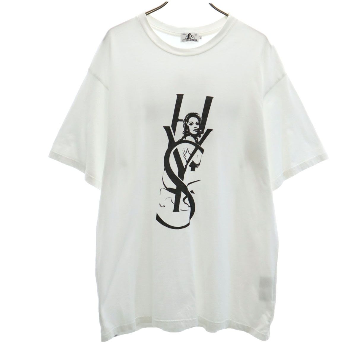 HYSTERIC GLAMOUR ヒステリックグラマー 日本製 HYSガール 半袖 HYSTERIC GLAMOUR ヒステリックグラマー 日本製 HYSガール 半袖