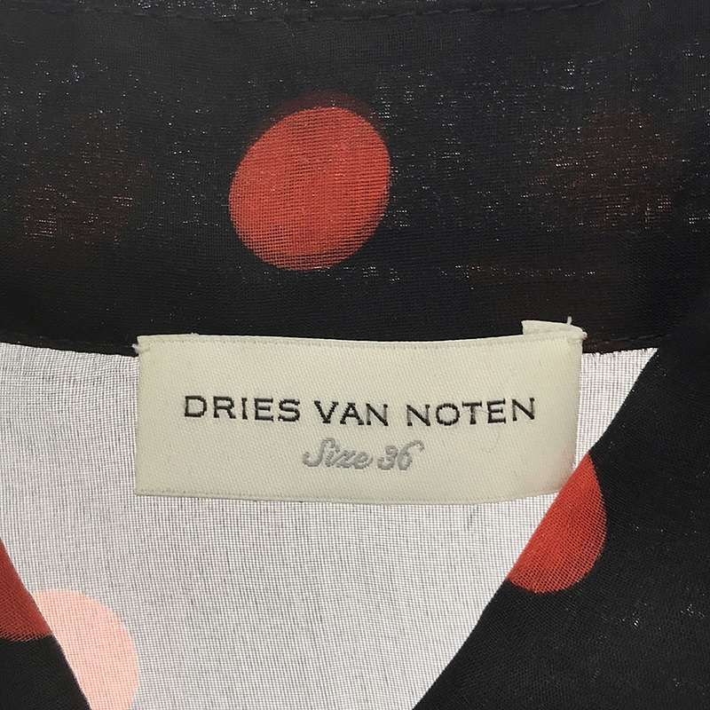 DRIES VAN NOTEN / ドリスヴァンノッテン | 2020SS | シルク ドット シースルーブラウス | 36 | ブラック/レッド | レディース DRIES VAN NOTEN / ドリスヴァンノッテン | 2020SS | シルク ドット