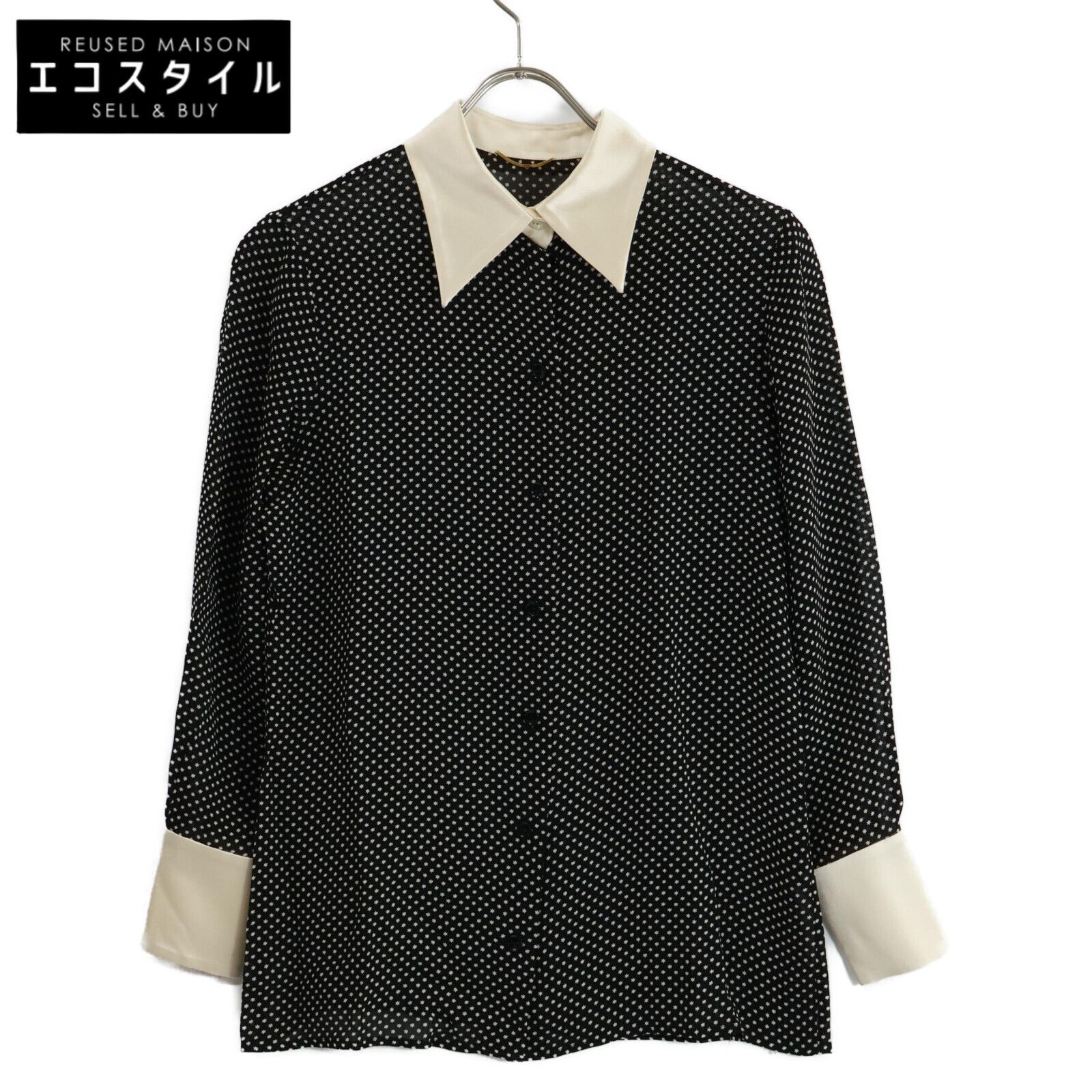 SAINT LAURENT PARIS サンローランパリ ｴﾃﾞｨ期 441466 ｽﾀｰﾄﾞｯﾄ ﾌﾞﾗｳｽ 34