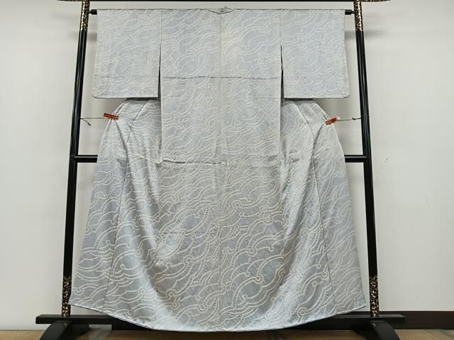 平和屋着物▽上質な紬 単衣 風景花文 正絹 逸品 CAAS2430xi