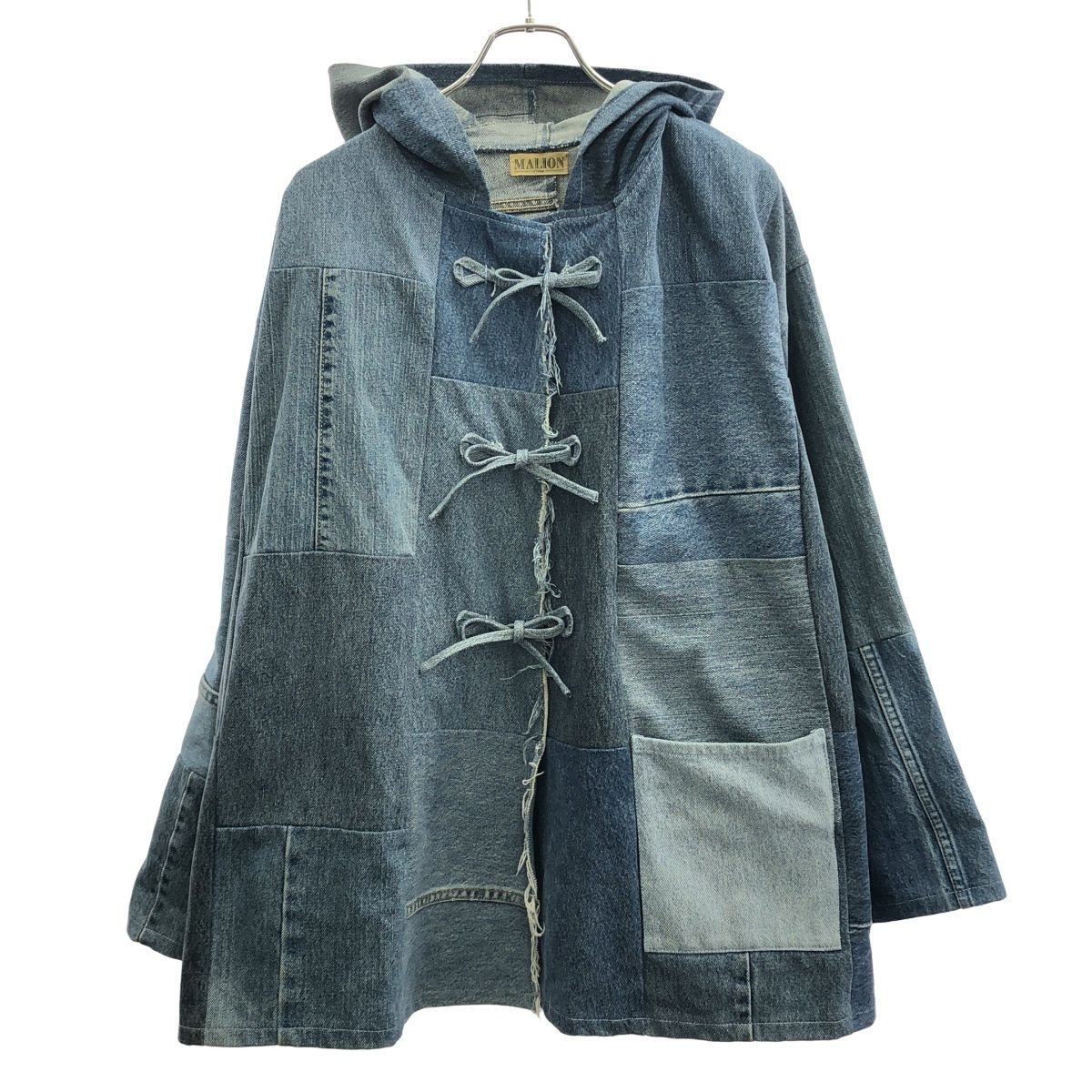 MALION vintage マリオンヴィンテージ パッチワークフーデッドデニム
