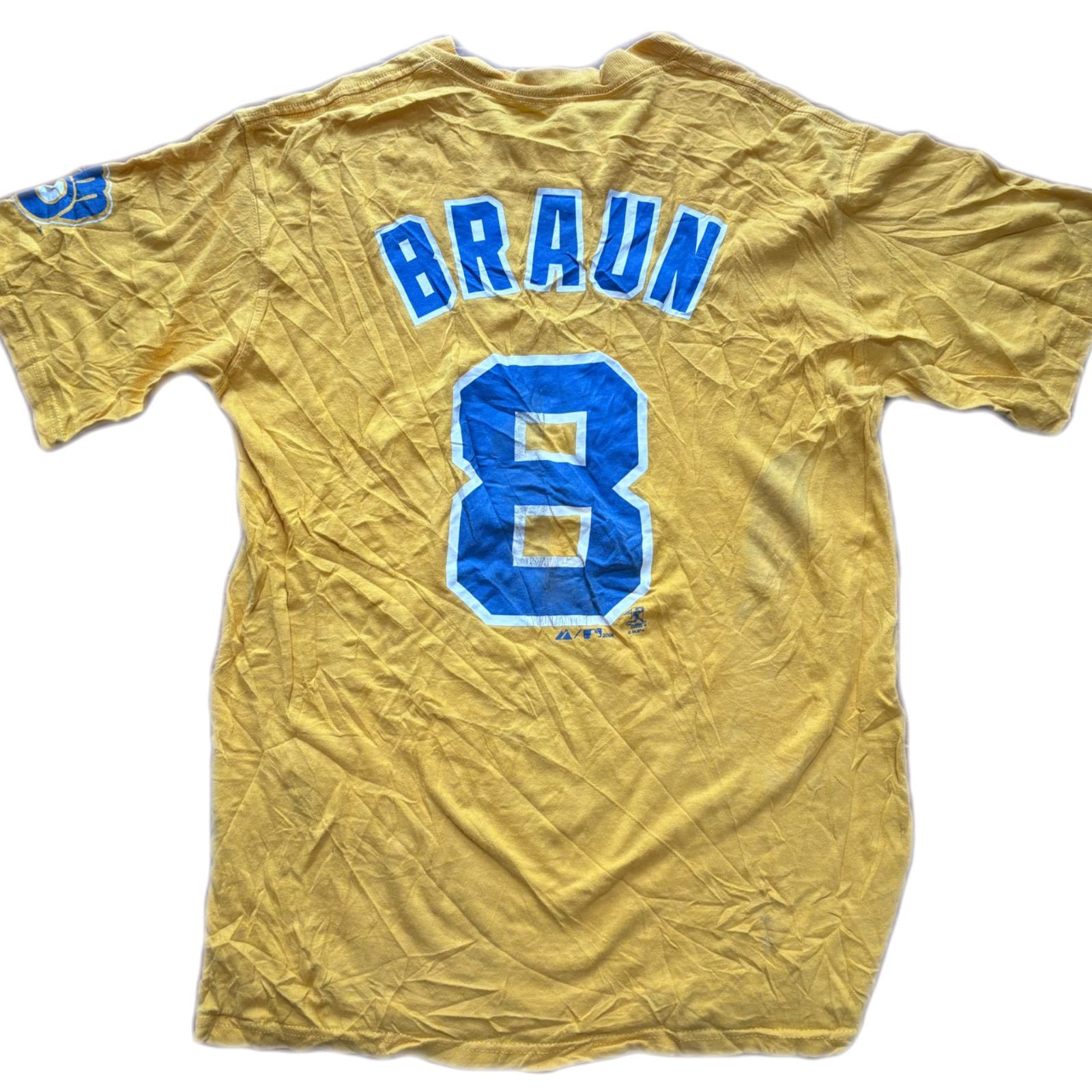 00s】MAJESTIC MLB Milwaukee BREWERS Tシャツ S ミルウォーキー