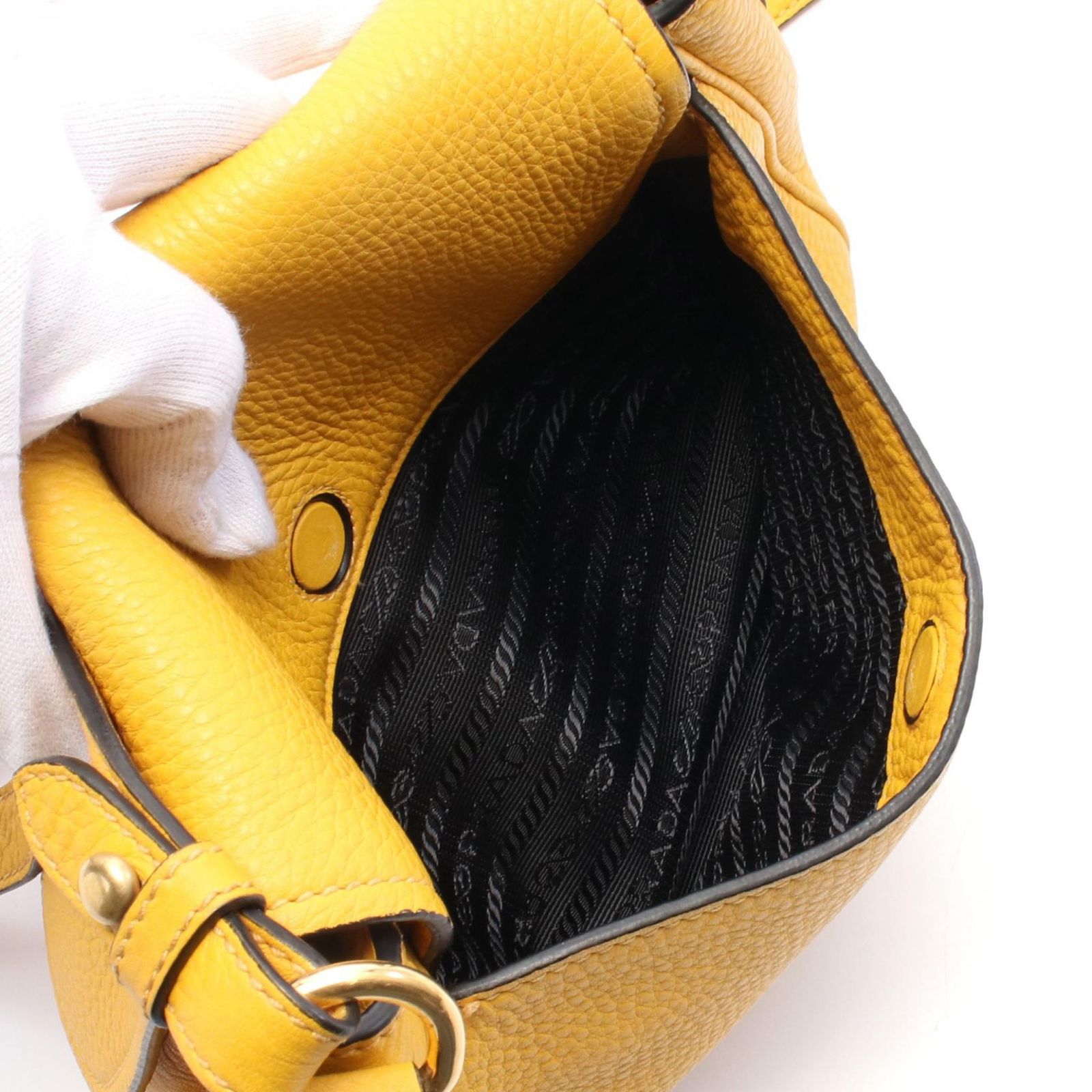 プラダ PRADA ショルダーバッグ VIT.DAINO 1BD092 イエロー