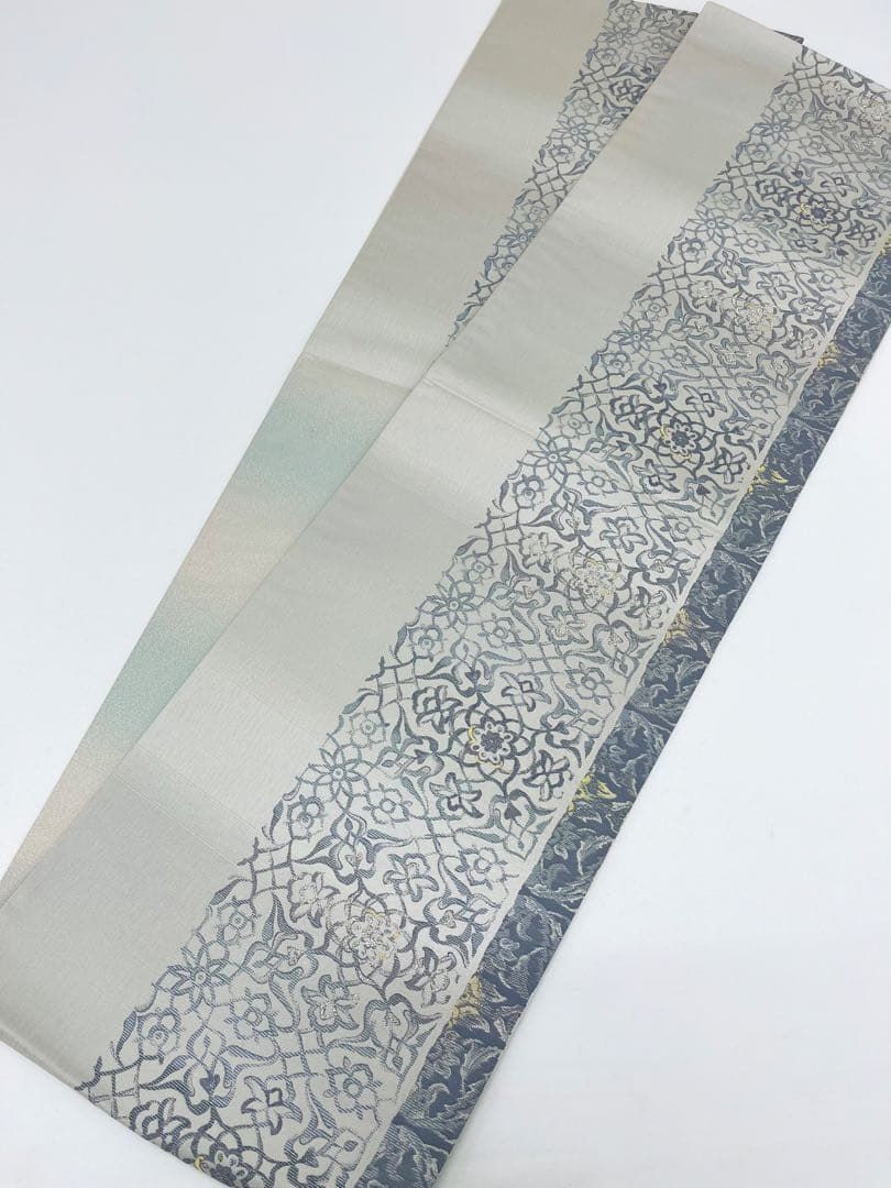 袋帯 金糸 銀糸 正絹 六通 ガード加工済 - メルカリ