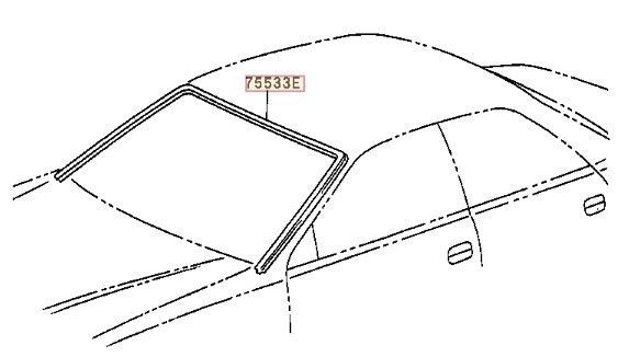 未使用品 トヨタ純正 マーク2 チェイサー JZX100 フロント ガラス モール モールディング ウェザーストリップ CHASER  WINDSHIELD MOLDING - メルカリ