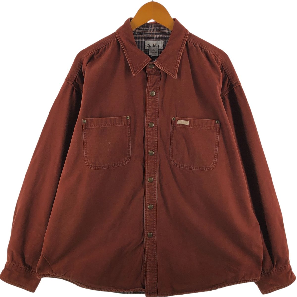 古着 00年代 カーハート Carhartt 長袖 ダックワークシャツ メンズXL
