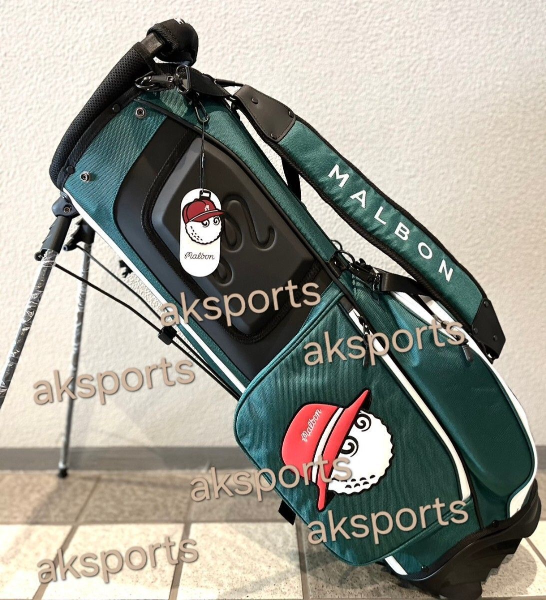 Malbon Golf マルボンゴルフ キャディバッグ スタンド式 グリーン