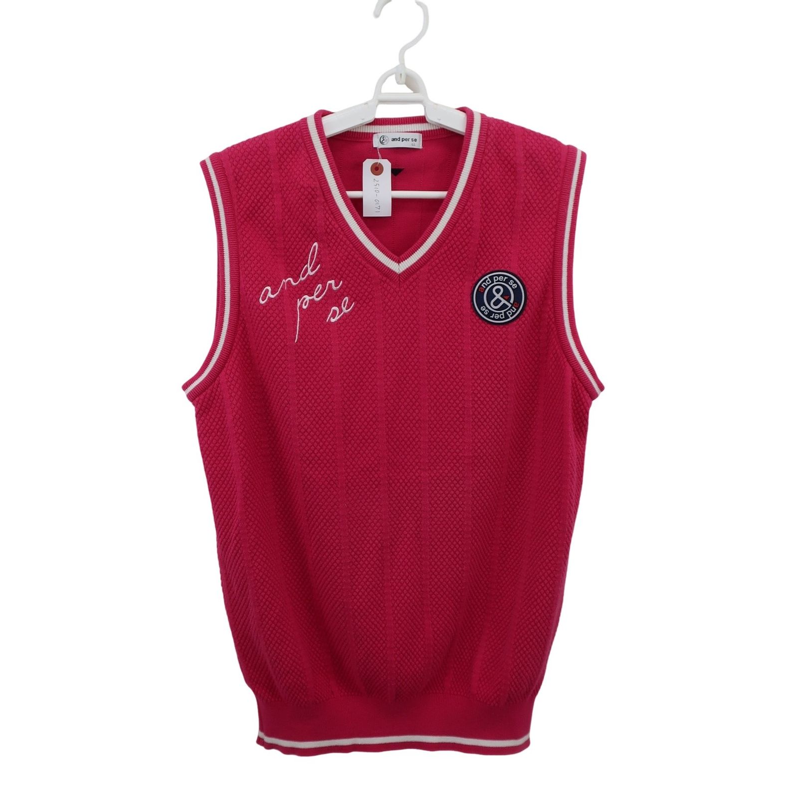 未使用品 アンパスィ ニットベスト LL アンパスィ and per se ニットベスト LL 未使用品 中古 レディース